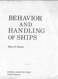 Behavior And Handling Of Ships