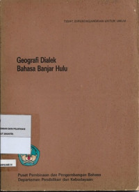 Geografi Dialek Bahasa Banjar Hulu