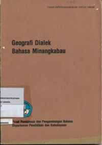 Geografi Dialek Bahasa Minangkabau