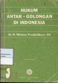 Hukum Antar-Golongan ( Intergentiel ) Di Indonesia