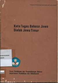 Kata Tugas Bahasa Jawa Dialek Jawa Timur