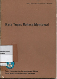 Kata Tugas Bahasa Mentawai