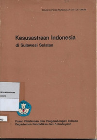 Kesusastraan Indonesia di Sulawesi Selatan