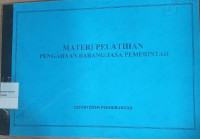 Materi Pelatihan Pengadaan Barang/Jasa Pemerintah