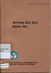 Morfologi Kata Kerja Bahasa Alas