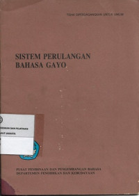 Sistem Perulangan Bahasa Gayo