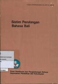 Sistim Perulangan Bahasa Bali