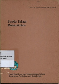 Struktur Bahasa Melayu Ambon