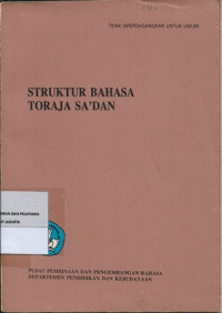 Struktur Bahasa Toraja Sa'Dan